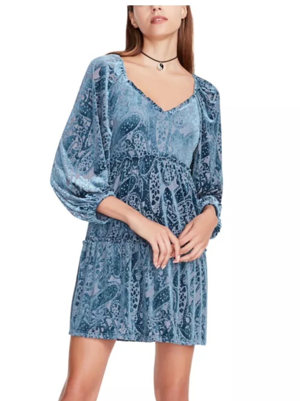 betsey johnson blue velvet dress Burnout Fit & Flare - Coral category:sorority rush hot pink dress for Jacket Length:Short Long Sleeves Velour Material